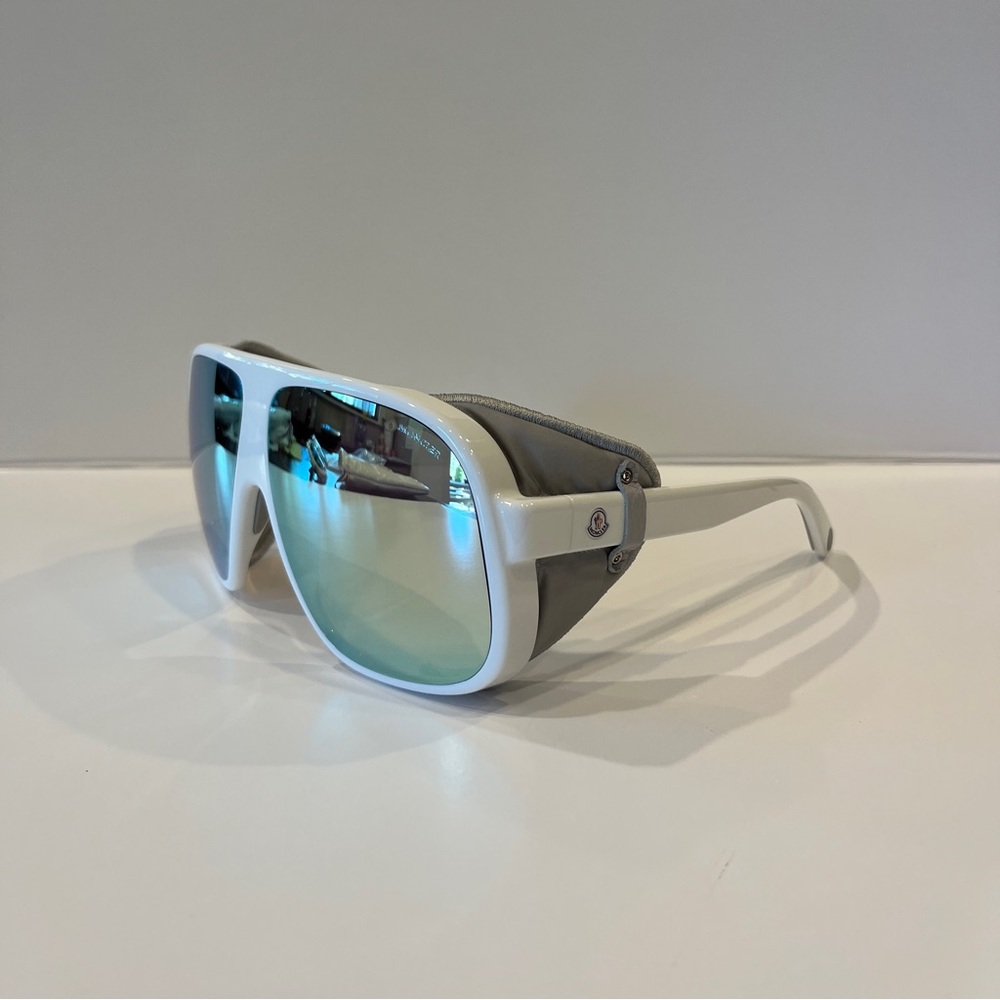 MONCLER “Diffractor” ML 0206 white shield sunglasses, 100% AUTHENTIC, NEW!! - Picture 3 of 11
